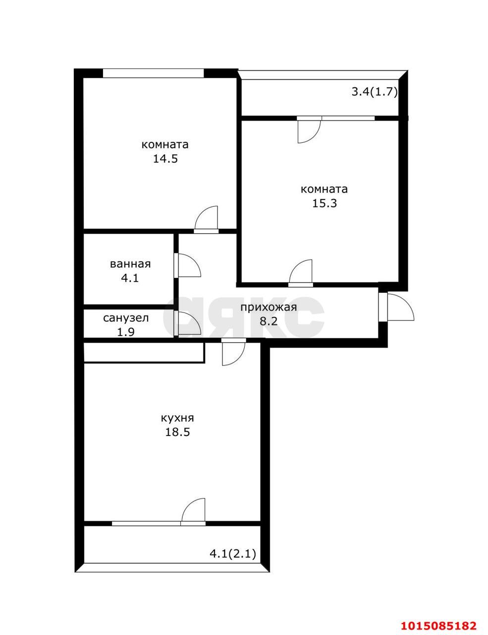 Фото №13: 2-комнатная квартира 66 м² - Краснодар, ЖК Все Свои Вип, ул. Колхозная, 5/2