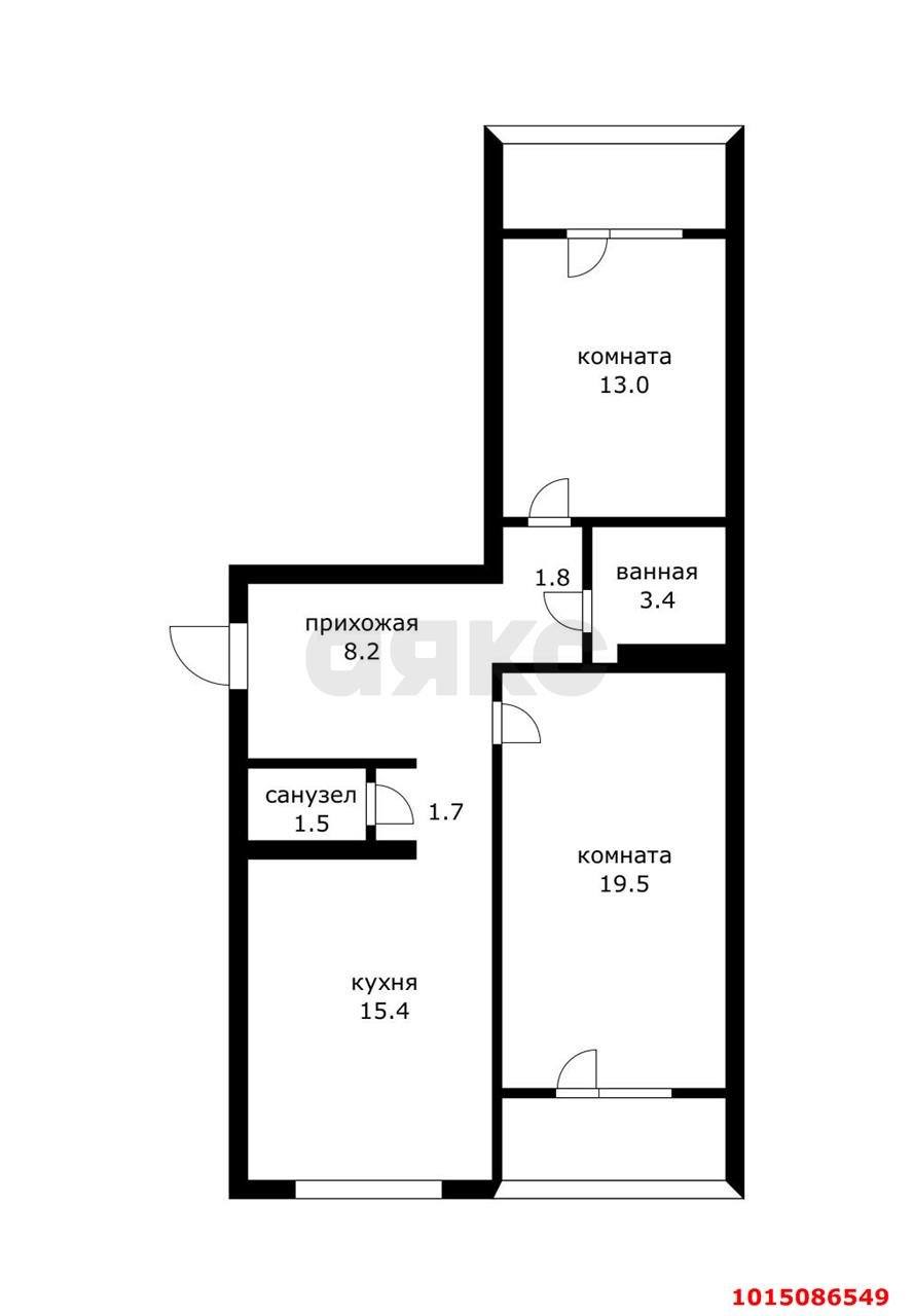 Фото №2: 2-комнатная квартира 71 м² - Краснодар, Фестивальный, пр-д Дальний, 3