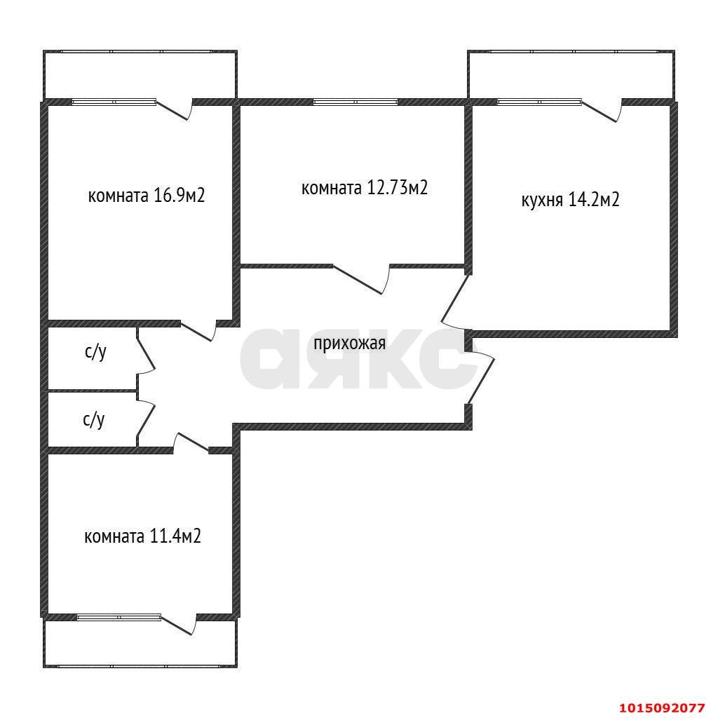 Фото №2: 3-комнатная квартира 85 м² - Краснодар, Юбилейный, пр-кт Чекистов, 19