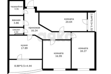 Фото №2: 3-комнатная квартира 111 м² - Краснодар, мкр. Губернский, ул. имени Героя Георгия Бочарникова, 8/1