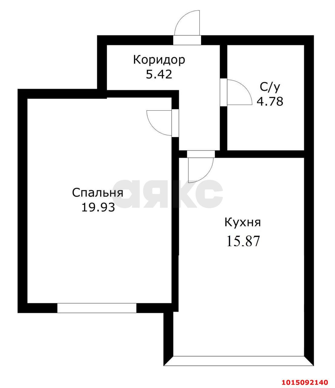 Фото №19: 1-комнатная квартира 46 м² - Краснодар, ЖК На Стахановской, ул. Стахановская, 1/5