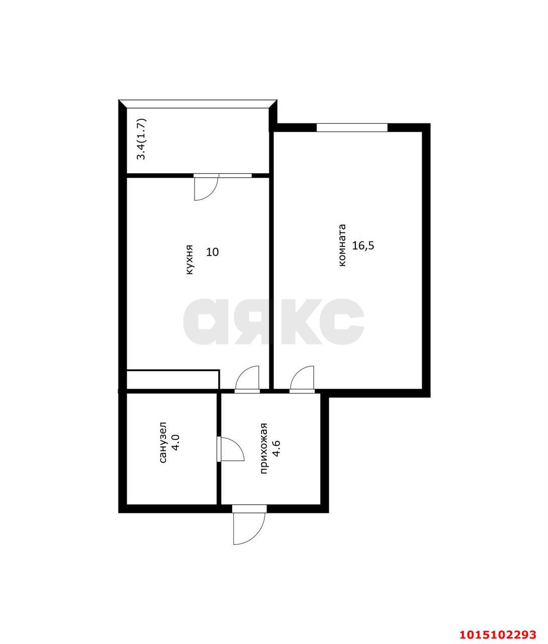 Фото №3: 1-комнатная квартира 36 м² - Краснодар, жилой комплекс Южане, ул. Даниила Смоляна, 71к2