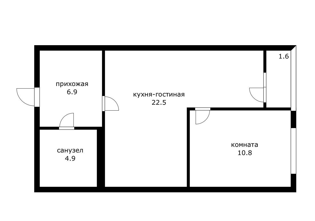 Фото №15: 1-комнатная квартира 47 м² - Краснодар, Карасунский внутригородской округ, ж/р Новознаменский, ул. Войсковая, 4к12