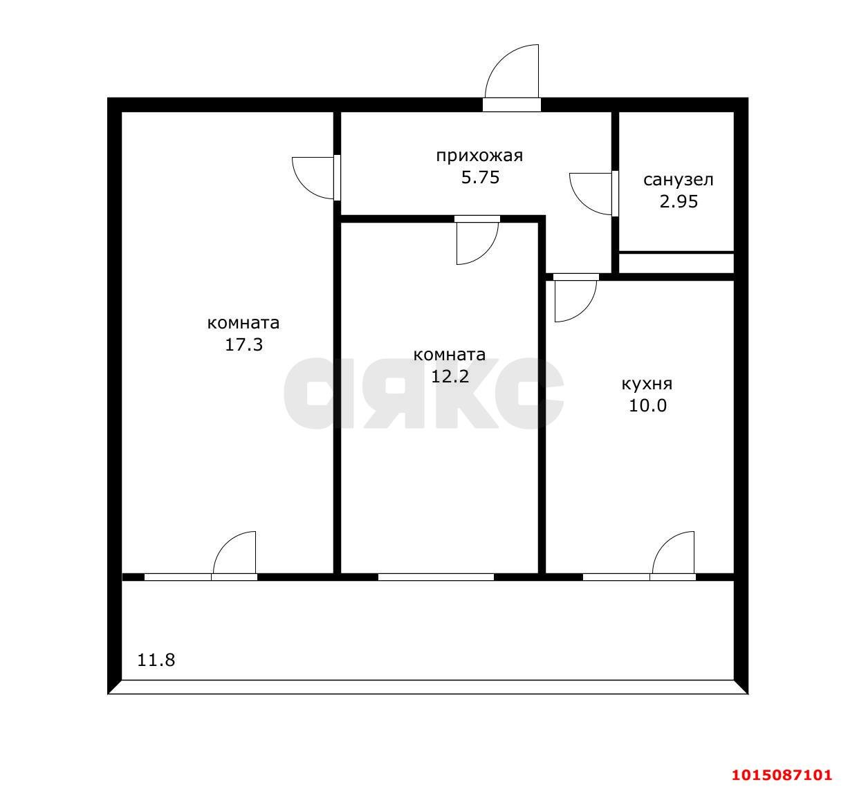 Фото №7: 2-комнатная квартира 60 м² - Краснодар, ЖК Оникс, ул. Российская, 267к2