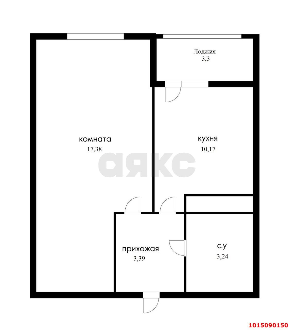 Фото №5: 1-комнатная квартира 38 м² - Краснодар, Славянский, ул. Заполярная, 39к2