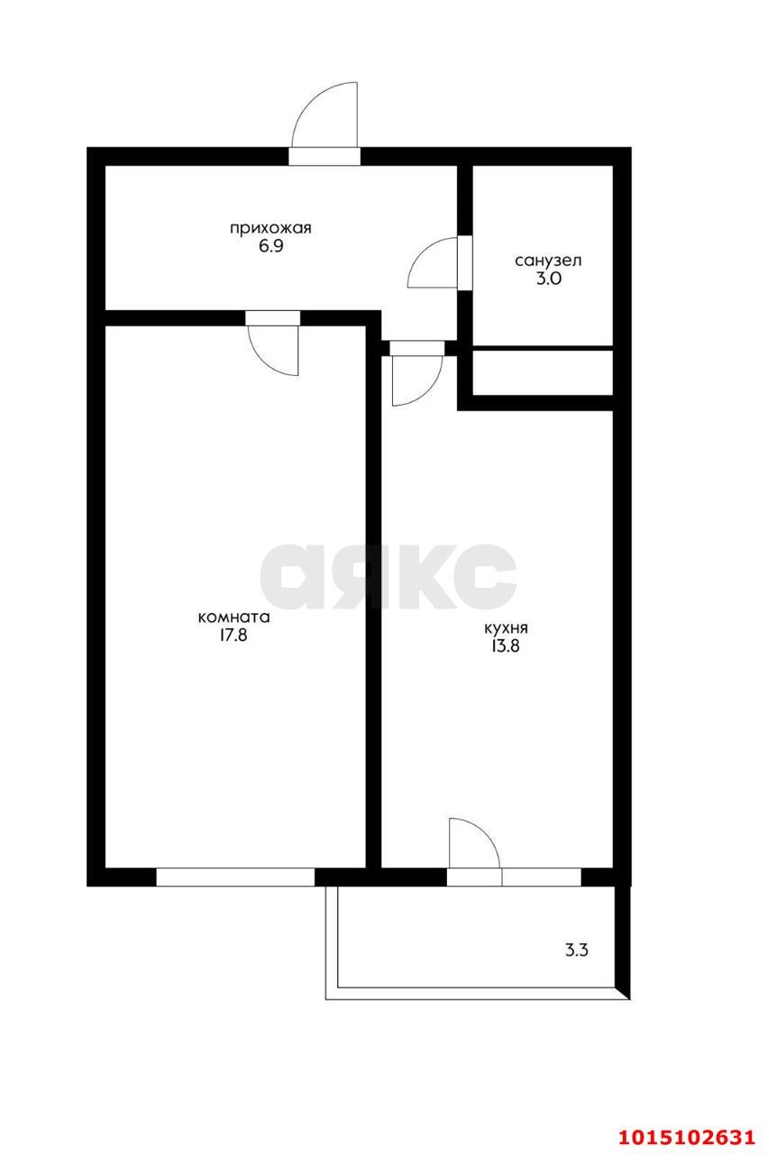 Фото №11: 1-комнатная квартира 41 м² - Краснодар, ЖК Светлый, ул. Московская, 144к2
