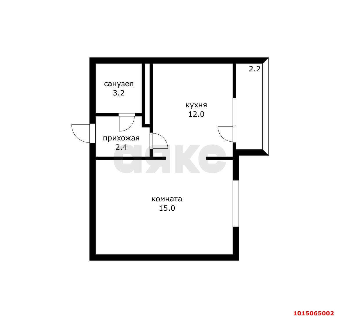 Фото №12: 1-комнатная квартира 44 м² - Краснодар, Краевая Клиническая Больница, ул. Домбайская, 12
