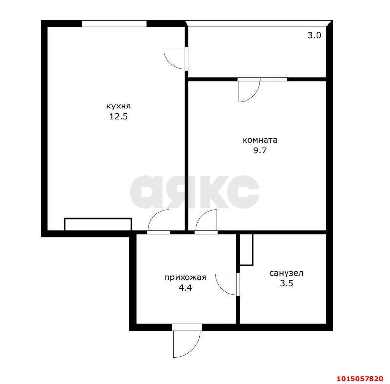 Фото №4: 1-комнатная квартира 35 м² - Краснодар, жилой комплекс Самолёт, ул. Западный Обход, 39/2