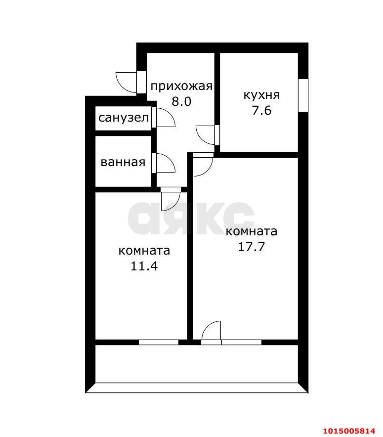 Фото №2: 2-комнатная квартира 52 м² - Краснодар, Фестивальный, ул. Свободы, 15/1
