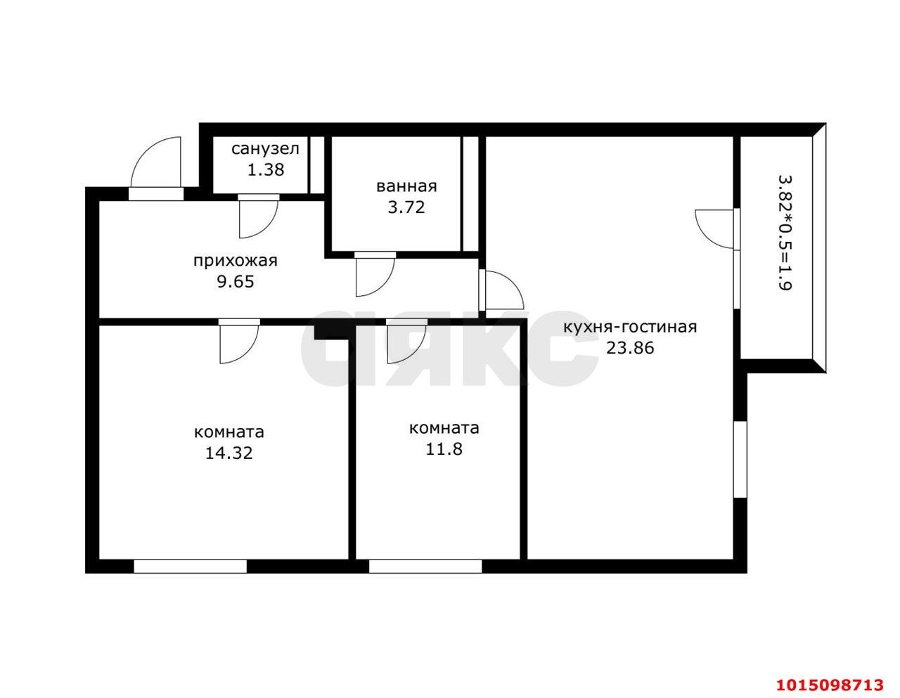 Фото №11: 2-комнатная квартира 65 м² - Краснодар, Почтовый, жилой комплекс Авиатор, Карасунский внутригородской округ, мкр. Гидростроителей, ул. имени Валерия Гассия, 2