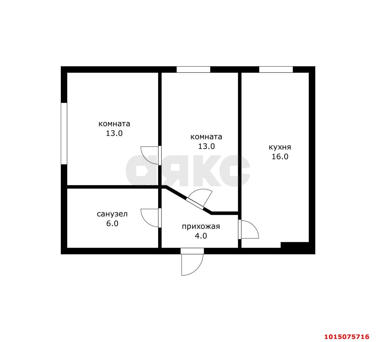 Фото №3: 2-комнатная квартира 51 м² - Краснодар, Прикубанский внутригородской округ, ул. Тепличная, 66