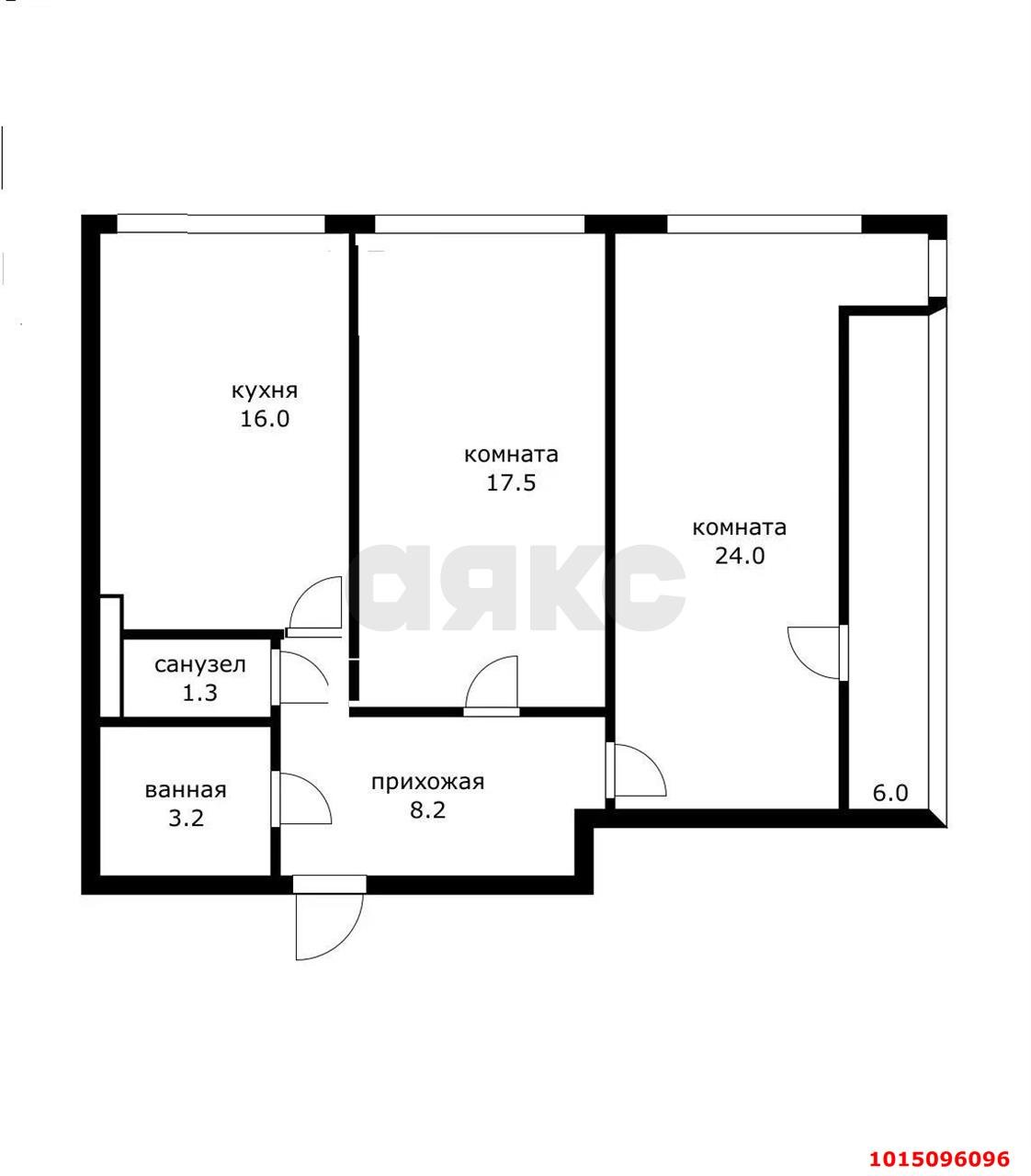 Фото №18: 2-комнатная квартира 60 м² - Краснодар, Карасунский внутригородской округ, мкр. жилой комплекс Ясный, ул. Гидростроителей, 62к1