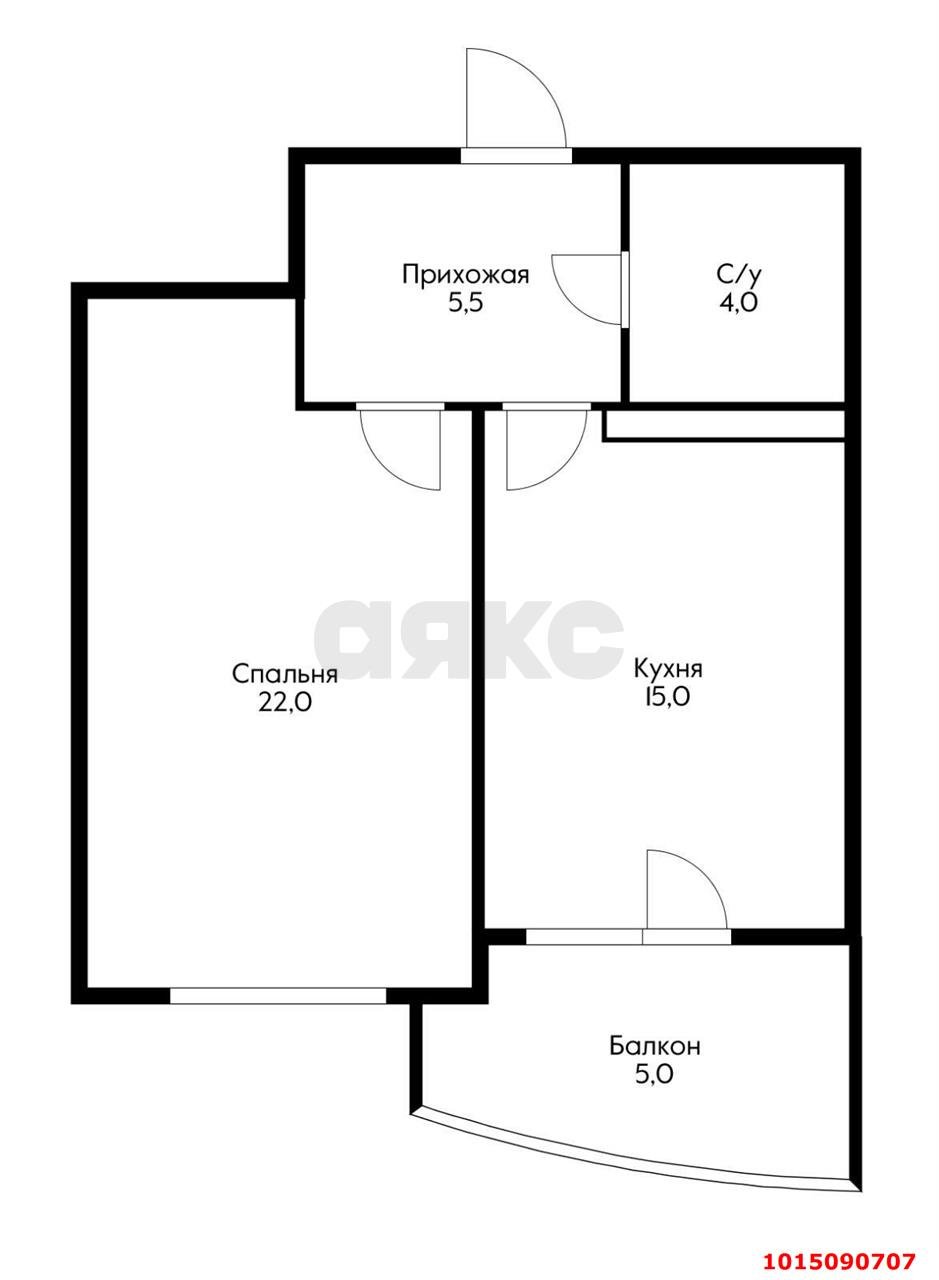 Фото №15: 1-комнатная квартира 50 м² - Краснодар, Фестивальный, ул. Гаражная, 71