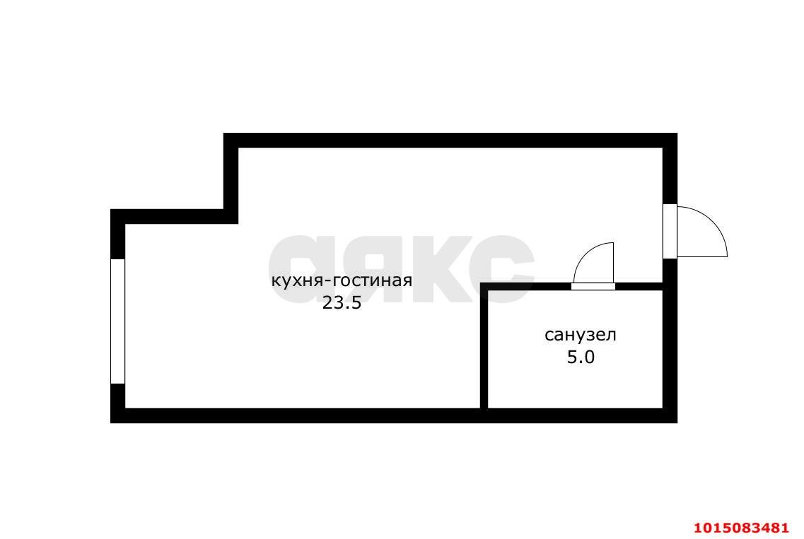Фото №12: Студия 28 м² - Краснодар, Завод Радиоизмерительных Приборов, пер. Ленинский, 15