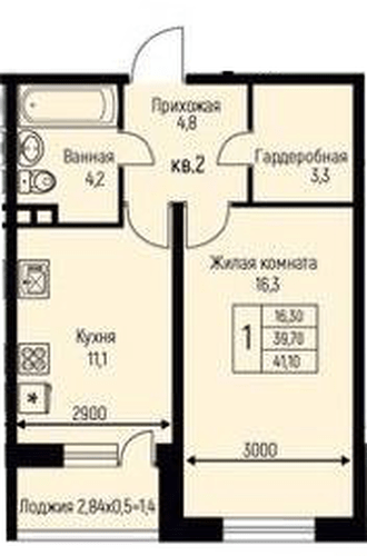 Фото №1: 1-комнатная квартира 41 м² - Берёзовый, жилой комплекс Нова Вита, Прикубанский внутригородской округ, Прогресс, мкр. жилой комплекс Прогресс, ул. имени А.Н. Лодыгина, 6к3