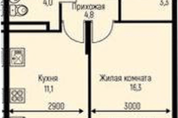 Фото №1: 1-комнатная квартира 40 м² - Берёзовый, мкр. жилой комплекс Прогресс, ул. имени А.Н. Лодыгина, 6к3