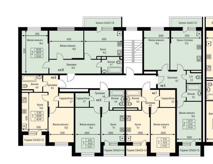 Фото №8: 1-комнатная квартира 40 м² - Берёзовый, жилой комплекс Нова Вита, Прикубанский внутригородской округ, Прогресс, мкр. жилой комплекс Прогресс, ул. имени А.Н. Лодыгина, 6к3