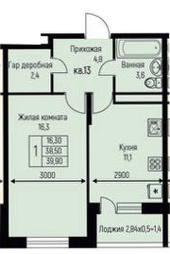 Фото №1: 1-комнатная квартира 39 м² - Берёзовый, жилой комплекс Нова Вита, Прикубанский внутригородской округ, Прогресс, мкр. жилой комплекс Прогресс, ул. имени А.Н. Лодыгина, 6к3