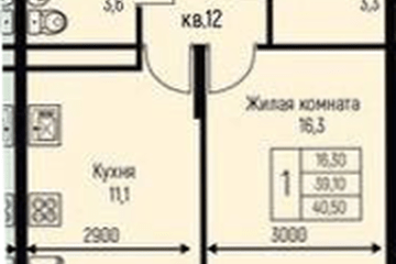 Фото №1: 1-комнатная квартира 40 м² - Берёзовый, мкр. жилой комплекс Прогресс, ул. имени А.Н. Лодыгина, 6к3
