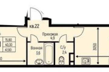 Фото №1: 1-комнатная квартира 41 м² - Берёзовый, мкр. жилой комплекс Прогресс, ул. имени А.Н. Лодыгина, 6к3