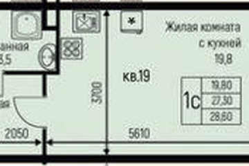 Фото №1: Студия 28 м² - Берёзовый, мкр. жилой комплекс Прогресс, ул. имени А.Н. Лодыгина, 6к3