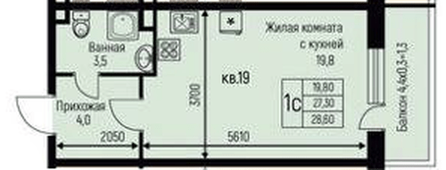 Фото №1: Студия 28 м² - Берёзовый, жилой комплекс Нова Вита, Прикубанский внутригородской округ, Прогресс, мкр. жилой комплекс Прогресс, ул. имени А.Н. Лодыгина, 6к3