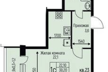 Фото №1: Студия 31 м² - Берёзовый, мкр. жилой комплекс Прогресс, ул. имени А.Н. Лодыгина, 6к3