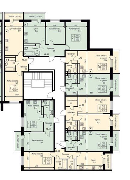 Фото №8: 1-комнатная квартира 42 м² - Берёзовый, жилой комплекс Нова Вита, Прикубанский внутригородской округ, Прогресс, мкр. жилой комплекс Прогресс, ул. имени А.Н. Лодыгина, 6к3