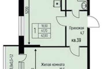 Фото №1: 1-комнатная квартира 42 м² - Берёзовый, мкр. жилой комплекс Прогресс, ул. имени А.Н. Лодыгина, 6к3