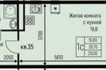 Фото №1: Студия 28 м² - Берёзовый, мкр. жилой комплекс Прогресс, ул. имени А.Н. Лодыгина, 6к3