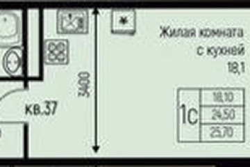 Фото №1: Студия 25 м² - Берёзовый, мкр. жилой комплекс Прогресс, ул. имени А.Н. Лодыгина, 6к3