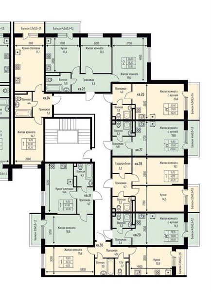Фото №8: 1-комнатная квартира 41 м² - Берёзовый, жилой комплекс Нова Вита, Прикубанский внутригородской округ, Прогресс, мкр. жилой комплекс Прогресс, ул. имени А.Н. Лодыгина, 6к3