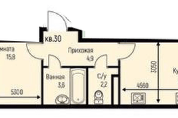 Фото №1: 1-комнатная квартира 41 м² - Берёзовый, мкр. жилой комплекс Прогресс, ул. имени А.Н. Лодыгина, 6к3