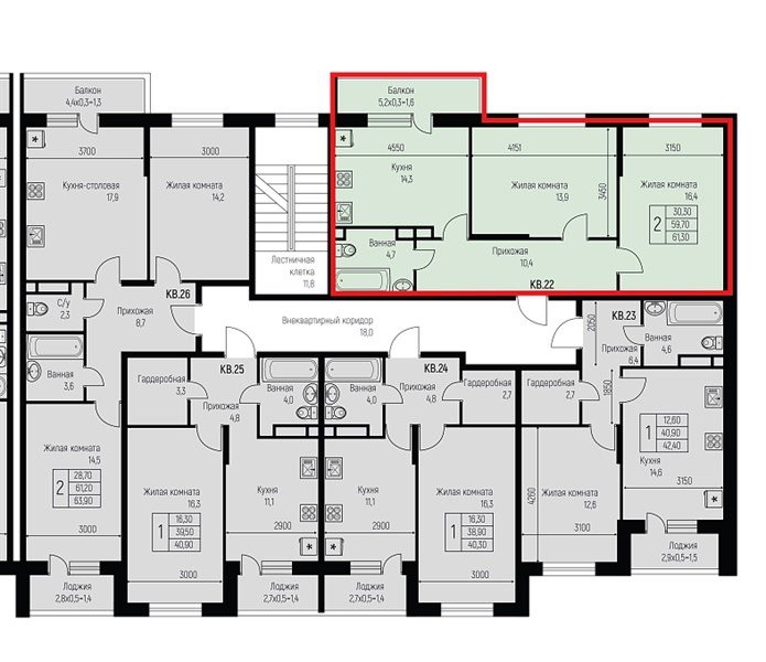 Фото №9: 1-комнатная квартира 40 м² - Берёзовый, жилой комплекс Нова Вита, Прогресс, жилой комплекс Прогресс, мкр. Прикубанский внутригородской округ, ул. имени А.Н. Лодыгина, 6к2/1