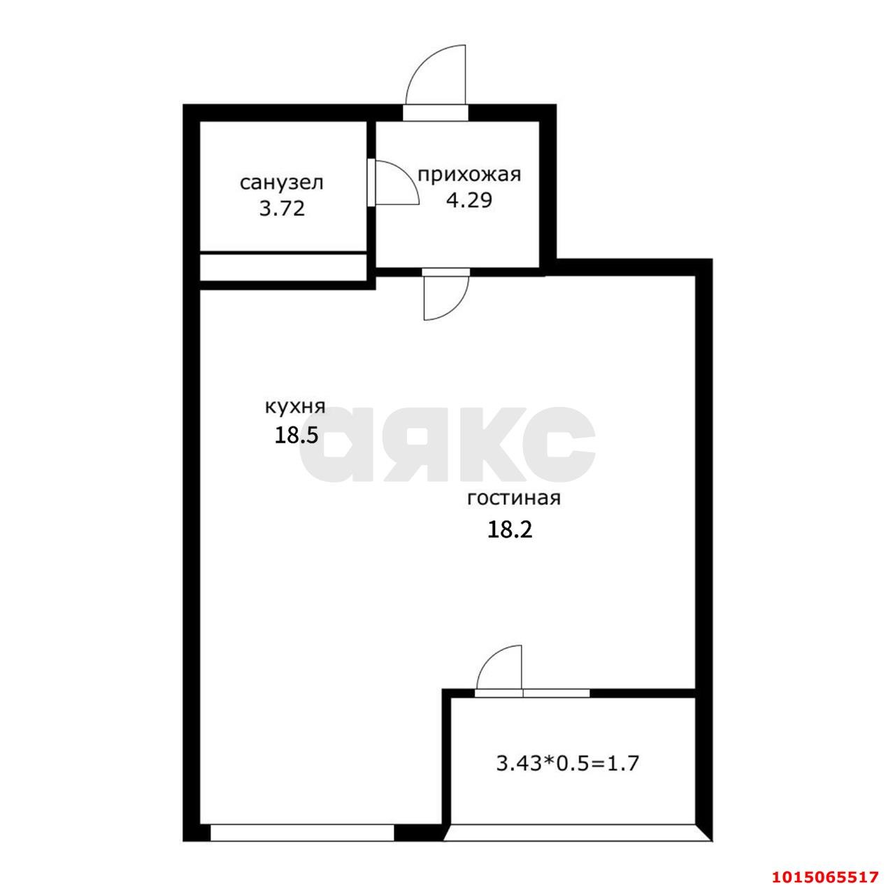 Фото №20: 1-комнатная квартира 46 м² - Краснодар, жилой комплекс Олимп, ул. Домбайская, 10/2