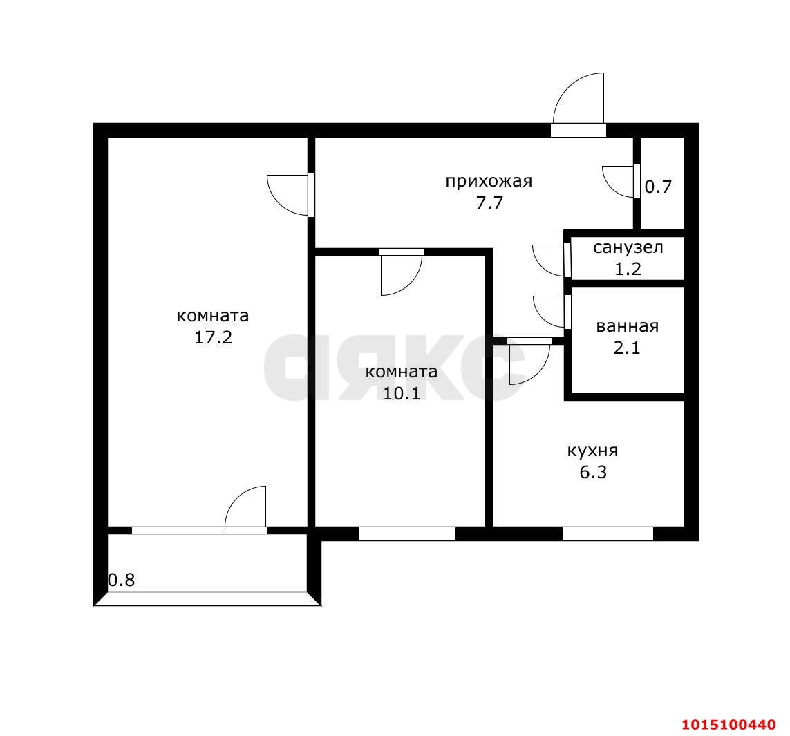 Фото №16: 2-комнатная квартира 47 м² - Краснодар, Завод Измерительных Приборов, ул. Московская, 84