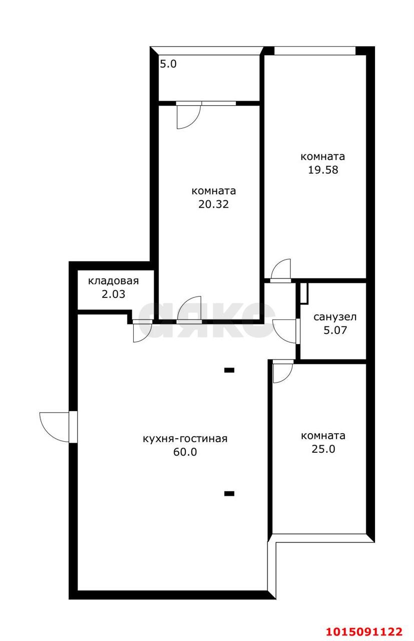 Фото №20: 3-комнатная квартира 135 м² - Краснодар, Фестивальный, ул. Атарбекова, 5