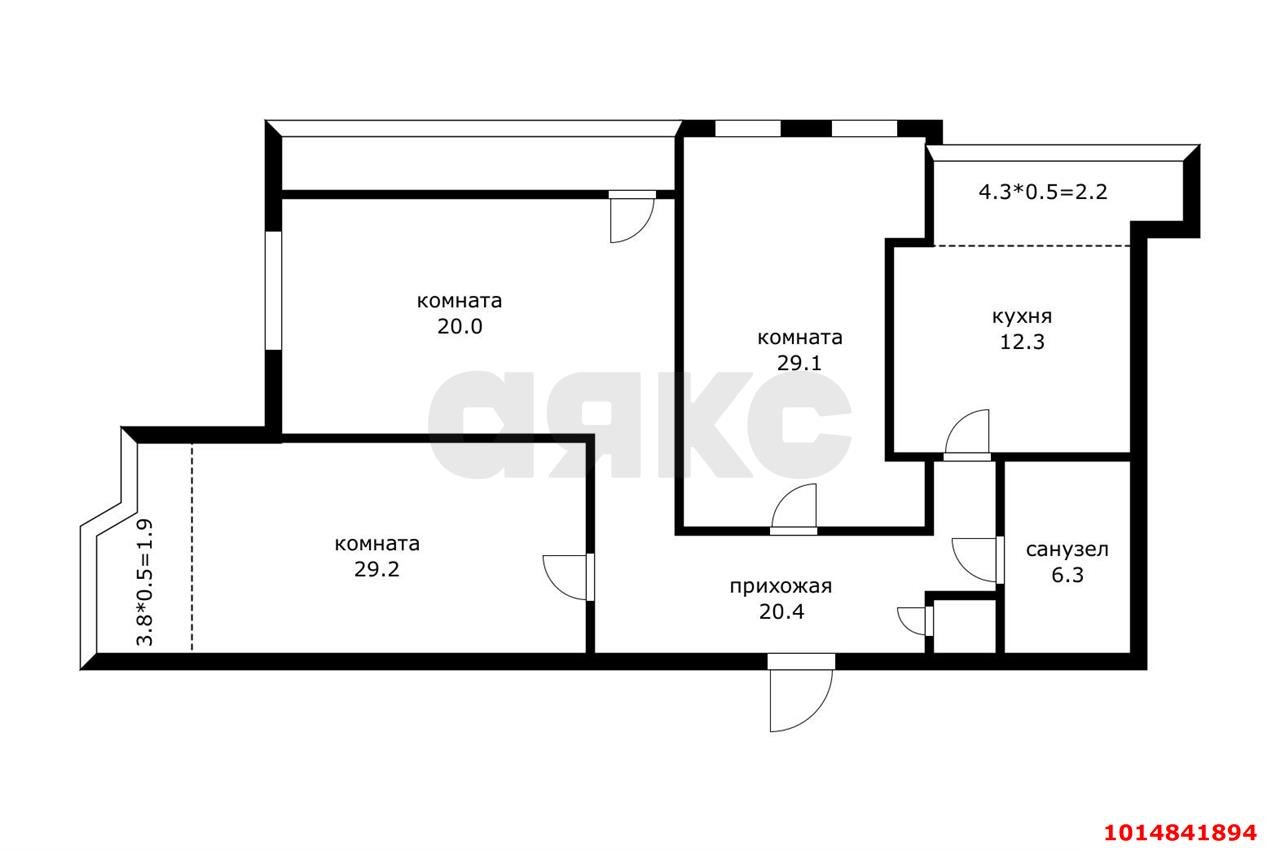 Фото №20: 3-комнатная квартира 129 м² - Краснодар, 40 лет Победы, ул. имени 40-летия Победы, 60