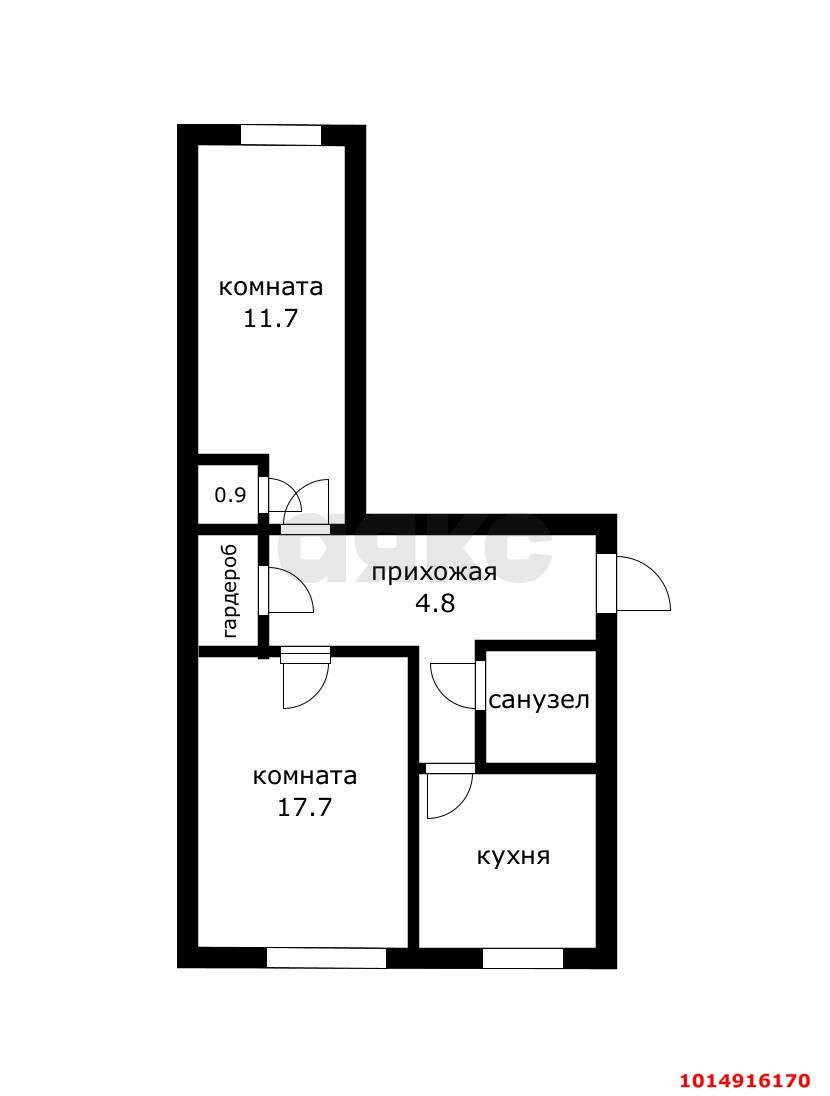 Фото №16: 2-комнатная квартира 45 м² - Краснодар, 9-й километр, ул. Лазурная, 66