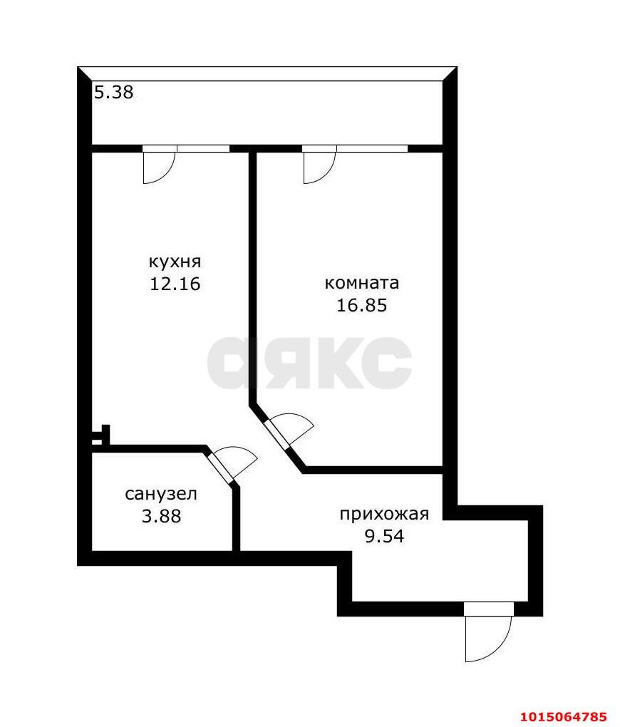 Фото №6: 1-комнатная квартира 48 м² - Краснодар, жилой комплекс Мирный, ул. им. Сорока А.М., 2