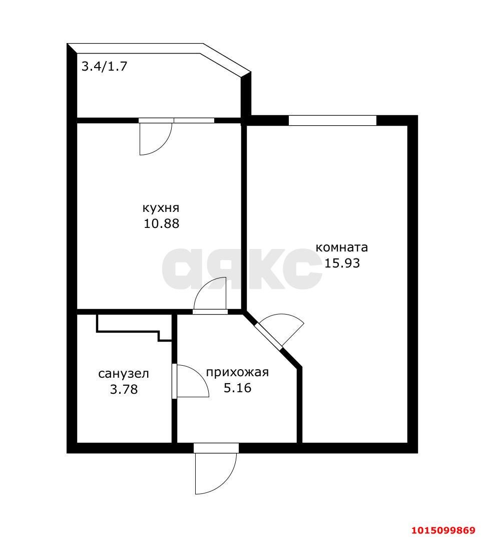 Фото №11: 1-комнатная квартира 37 м² - Краснодар, Достояние, ул. Конгрессная, 33