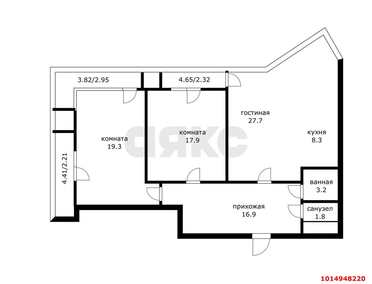 Фото №19: 2-комнатная квартира 101 м² - Краснодар, жилой комплекс Седьмой Континент, ул. Совхозная, 1к5
