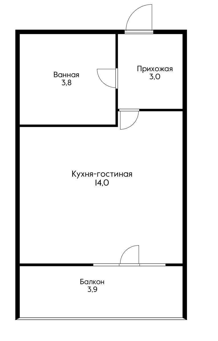 Фото №5: Студия 22 м² - Краснодар, Прикубанский внутригородской округ, мкр. жилой комплекс Самолёт, ул. Западный Обход, 39/2к2