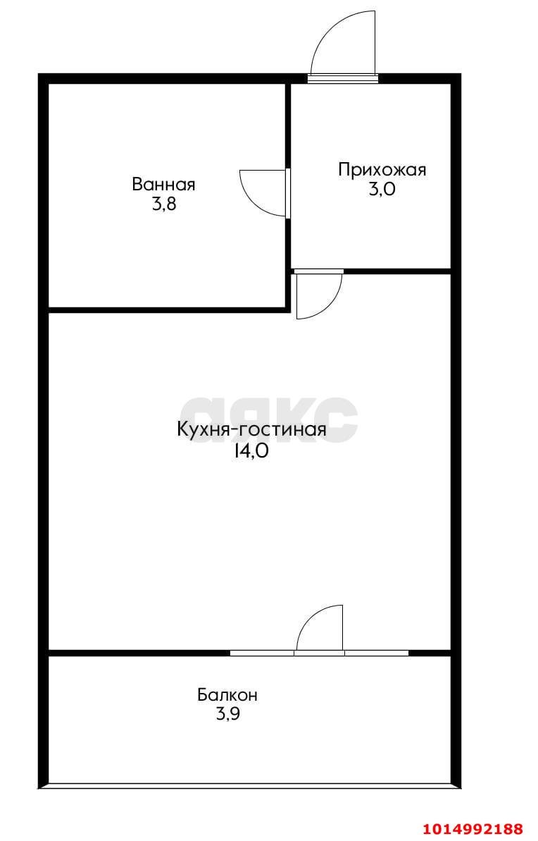 Фото №5: Студия 22 м² - Краснодар, жилой комплекс Самолёт, ул. Западный Обход, 39/2к2