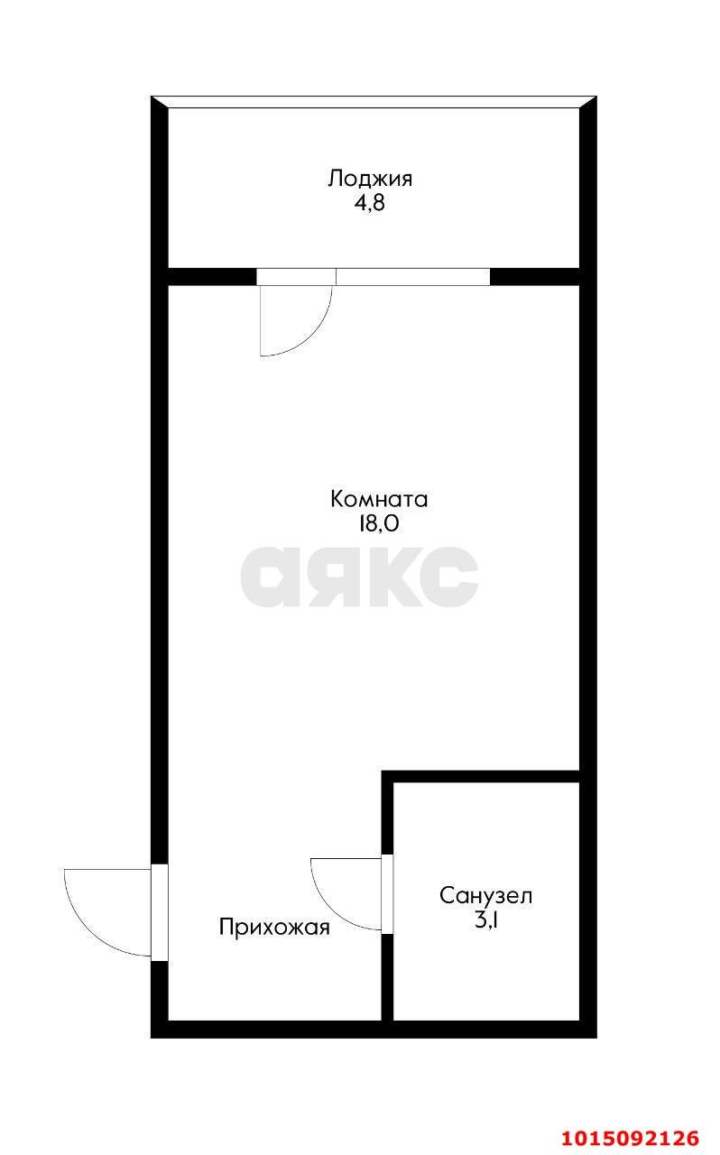 Фото №3: Студия 21 м² - Краснодар, Завод Радиоизмерительных Приборов, ул. Кадетская, 9