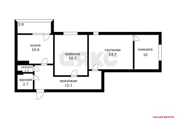 Фото №4: 2-комнатная квартира 65 м² - Краснодар, ж/м Пашковский, ул. Лавочкина, 19