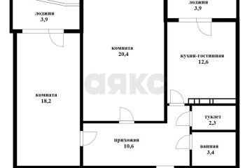 Фото №5: 2-комнатная квартира 74 м² - Краснодар, мкр. жилой комплекс Достоевский, ул. Достоевского, 84/1