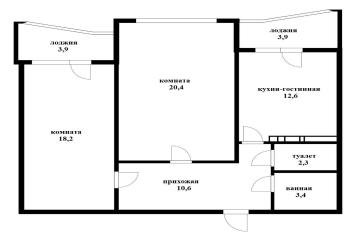 Фото №5: 2-комнатная квартира 66 м² - Краснодар, мкр. жилой комплекс Достоевский, ул. Достоевского, 84/1