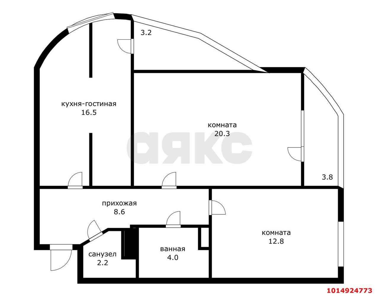 Фото №1: 2-комнатная квартира 79 м² - Краснодар, Догма Парк, ул. Марины Цветаевой, 15