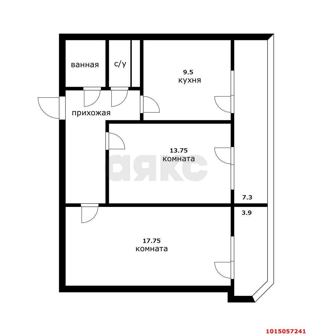 Фото №8: 2-комнатная квартира 57 м² - Краснодар, Восточно-Кругликовский, ул. Героев-Разведчиков, 23